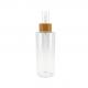 Portable Cosmetic Spray Bottle 100ml Perfume Sprayer With Plastic And Bamboo Lid