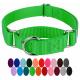 Heavy Duty Soft Nylon Dog Collar , Metal Buckle Dog Collar 21 Colors Option