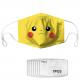 Pikachu Printed Washable Kids Dust Face Mask