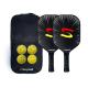Customized Pickleball Paddles Set Of 2 Pieces Pickleball Rackets Set With 4 Balls Racket