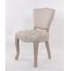 Oak wood Linen fabric upholstery arm chair/wooden dining chair/desk chair