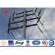 25ft - 90ft Galvanized Steel Utility Power Poles 1280kg Load For Power Distribution