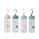 Clear Single Wall Transparent Glass Drinking Water Bottles Portable