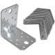 Silver 70 x 70 x 55 x 2.5mm Corner Angle Connecting Braces Plates Beading Heavy Duty Timber L Joining Brackets