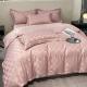 Solid Pattern Luxury Bed Sheets for Light Luxury Satin Jacquard 4-Piece Bedding Set