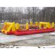 Child Play Pvc Tarpaulin Inflatable Soccer Field / Sports Games Football Land Oem