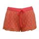 Silky Feeling Ladies Casual Shorts , Women'S Plus Size Elastic Waist Shorts Lace Layer