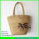 LUDA embroidery tree desiger handbag  ladies sewn braid summer wheat straw bag