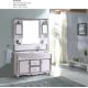 120cm Wide PVC Floor Mounted Bathroom Cabinets With Double Basin And Mirror