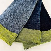 Sanforized Stretchy Right Hand Twill Denim Fabric With Yellow Backside