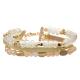 White Crystal Beaded 6.5 Adjustable Beaded Bracelet Set Gift For Her