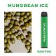 800Mah 1500 Puffs Disposable Vape Stainless Steel Mung Bean 5% Nic Salt
