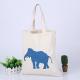 Polyester Reusable Cotton Shopping Bags With Animal Picture Pattern Cloth
