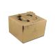 Natural Color 600G Kraft Paper Material Cake Box Packaging Black Custom Logo Printed Box With Handle