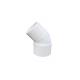 White Plumbing 1.5 Inch PVC Pipe 45 Degree Elbow For Spa Massage System