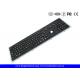 Stainless Steel Black Panel Mount Keyboard With Function Keys And Optical Trackball