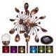 Bronze Color Steel 75 Inch  Led Solar Wind Spinner Light