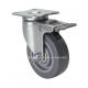 Edl Mini 2.5 Inch 40kg Plate Brake PU Caster for Grey Color and Caster Application
