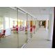 Spotless Room Dividers / Aluminium Frame Sliding Glass Partition Wall for Office