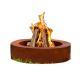 Charcoal Firepit Metal Round Smokeless Wood Burning Steel Fire Pits