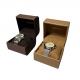 Wooden Texture Leatherette Wrist Watch Packaging Boxes Watch Strap Gift Box