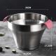 609g Factory direct custom luxury mini wine ice bucket tubs for beer thickened type stainless steel drinking bucket