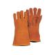 Reinforced splash / flame proof Golden Safety Cow split Leather Welding Gloves 11106