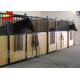 Prefabricated Powder Coated 2 Horse Stable Partitions With Bamboo Horse Boarding