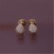 French Fine Gold Jewelry Serpent Bohème XS Motif Ear Studs in Pink Gold Earrings