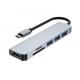 31015, USB C Hub Multiport Adapter , USB Type C to HDMI   3*USB3.0  SD TF Card Reader  Adapter