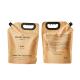 2L Plastic Pull Loop Handle Kraft Paper Nozzle Bag Stand Up Spout Pouch Jelly Beverage Food Laundry Detergent