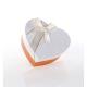 Heart Design Chocolate Christmas Cardboard Storage Boxes Bow-Tie On The Lid