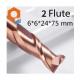 OEM End Milling Cutter Carbide Ball Nose Cutters 2 Flutes 6mm Diameter