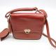 7cm Red Leather Crossbody Purse 124cm Strap One Handle Shoulder Bag
