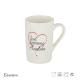 400ml Bone China Mugs , White Ceramic Coffee Mugs With Creative Logo Decal
