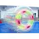3.0m long transparent double layers inflatable water roller ball with tubes on entrance