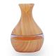 Compact 300ml Wood Flower Vase Design Ultrasonic Humidifier Diffuser for Home