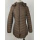 Grey Winter Padded Jacket Womens With Fur Lining Long Style M-2XL