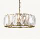 Adjustable Voltage Round Drop Light Glass Accents Chandelier For Your Space