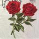 Apparel Accessories Red Rose Embroidery Lace Applique Hot  Fix Motif