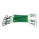Transparent Green Coiled Tool Lanyard PU Covered With Carabiner / Key Ring