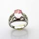 Women Jewelry Solid 925 Silver Ring Pave Red Cubic Zircon(JY045)