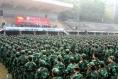 Dressed in green outfit: the freshmen military training kicks off