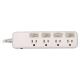 4 outlet Power Socket 1.5FT Cord, Overload Protector, Individual Switches