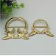 Fashion gold color 32 & 47 mm round shape double bird patter decorative metal adjustable slide buckles for straps