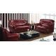luxury living room top leather sofa 1+2+3 brown genuine leather sofa set