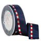 Foiled Silver And Blue Gold Lines 4 Degree Print Webbing Tape