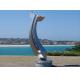 Large Landscape Abstract Mirror Stainless Steel Sculpture Outdoor Decorative