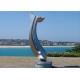 Large Landscape Abstract Mirror Stainless Steel Sculpture Outdoor Decorative
