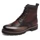 Black / Brown Men'S Leather Brogue Ankle Boots Pointed Toe Fashion Style